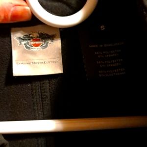 Harley davidson embroidered coat with hood. Worn once. Size s.